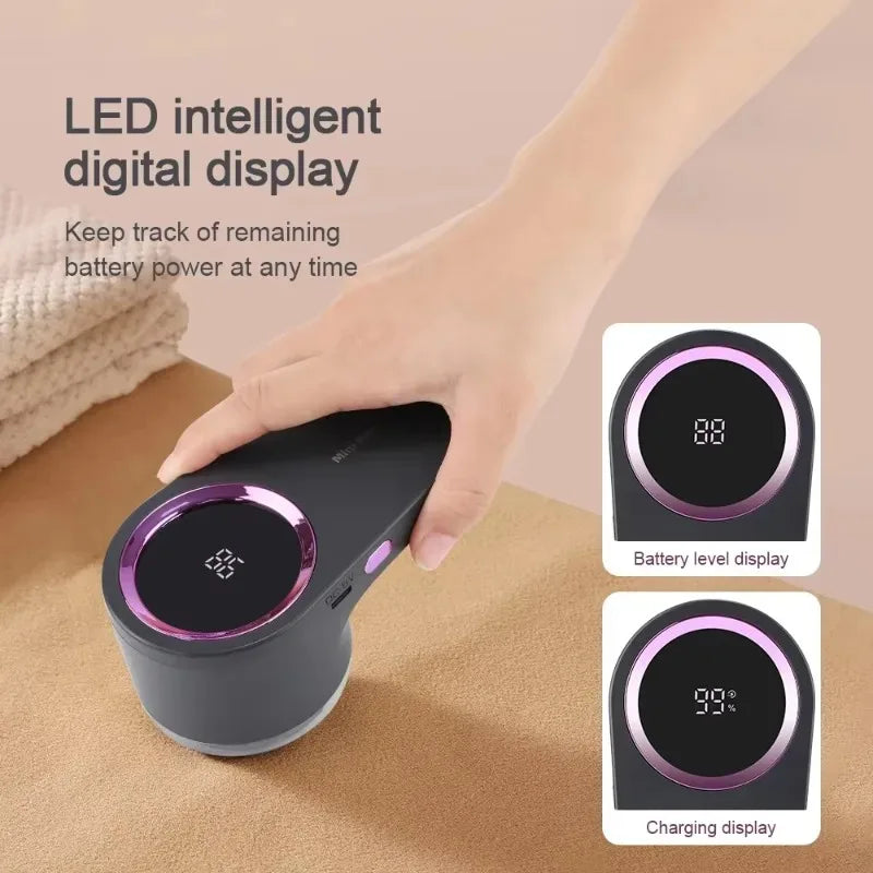 Lint Remover for Clothing LED Digital Electric Pellet Fluff Remover USB Rechargeable Fuzz Fabric Shaver Sweater Dropshipping